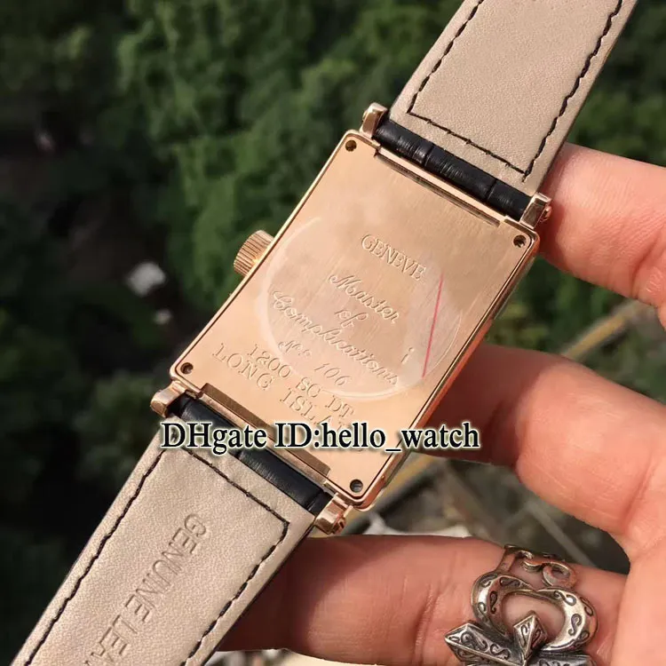 Alta qualità LONG ISLAND CLASSIQUE 1200 SC Whtie quadrante automatico orologio da uomo cassa in oro rosa cinturino in pelle economici nuovi orologi2761