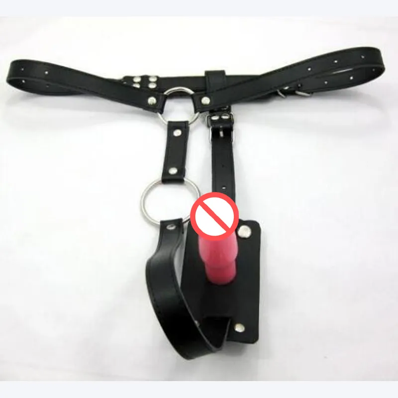 Fetish PU Leather Harnesses Men Anal Butt Plug Panties with Metal Cock Ring Male Chastity Belt Sex Games Erotic Toys Sex Product