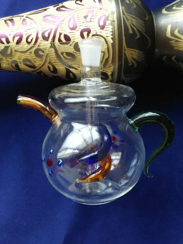 Panlong-Teekanne Shisha-Glasbongs-Zubehör Glasrauchpfeifen Bunte Mini-Mehrfarben-Handpfeifen Bestes Löffelglas