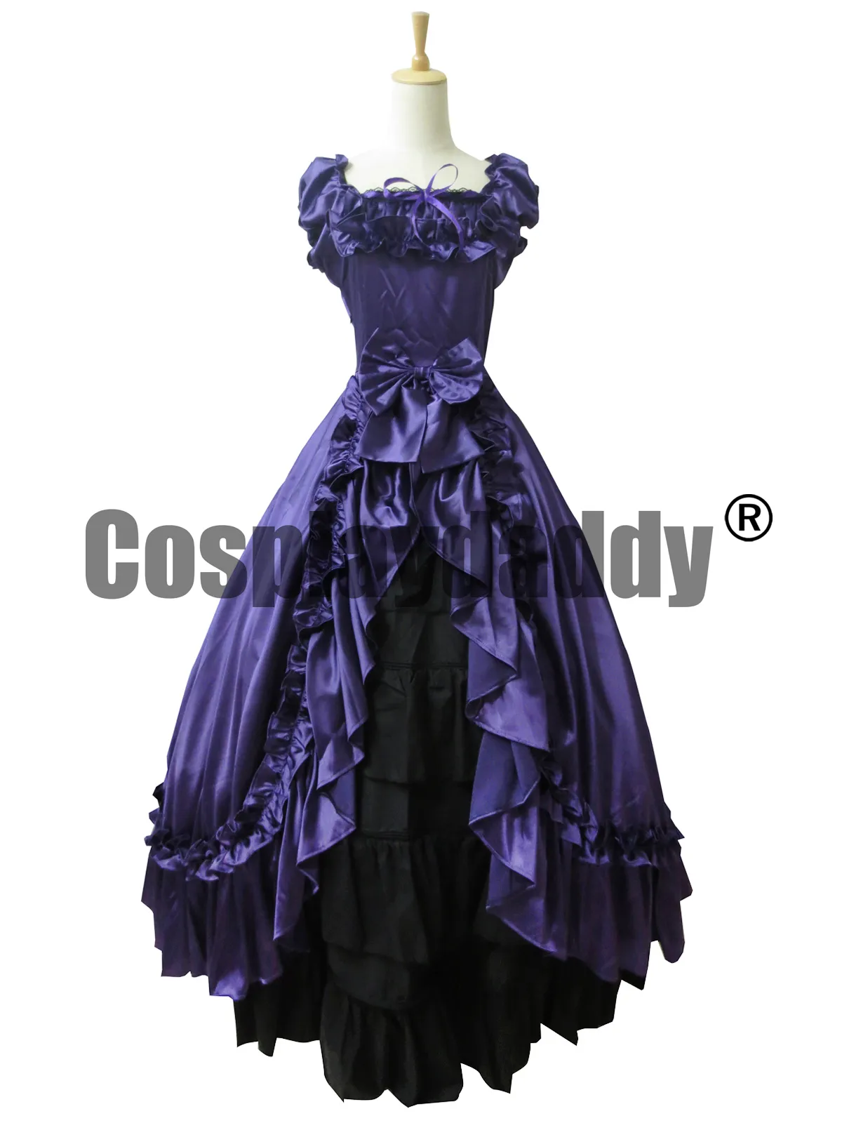 Japoński Anime Strój Renaissance Gothic Reenactment Dress Suknia Balowa Purple Dress H008