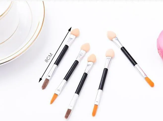 Cosmetische make-up oogschaduw spons wenkbrauwborstel lippenborstels oogschaduw applicators dubbel-geëindigd wegwerp make-up gereedschap accessoires