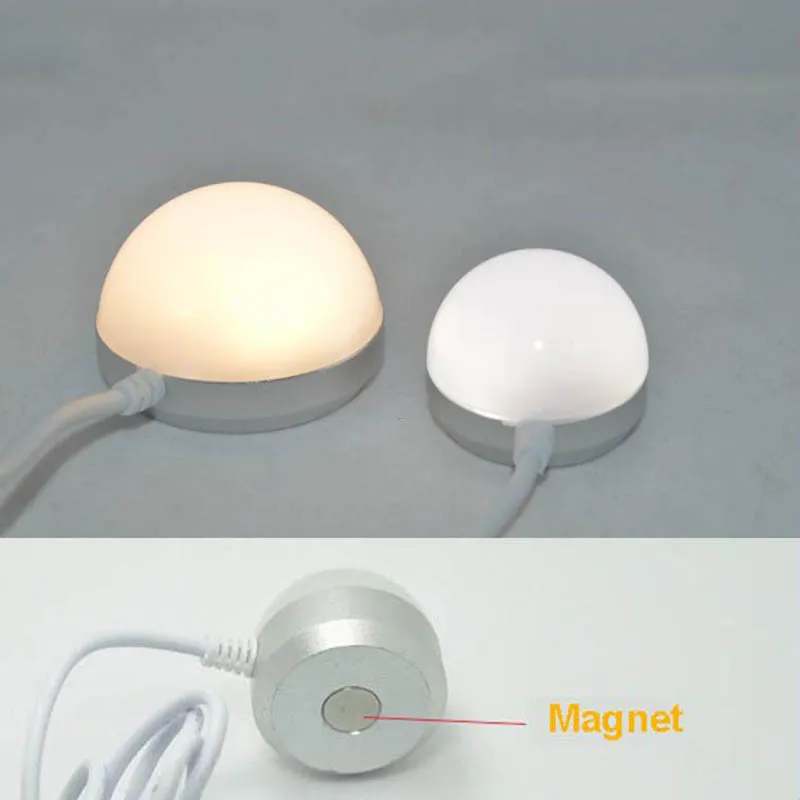 magnete USB luce notturna a LED lampada magnetica a LED portatile fai-da-te luce a LED USB flessibile luce notturna USB l'home office