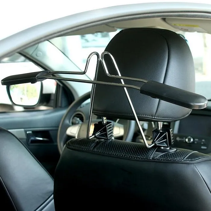 洋服コートスーツのための車のハンガースケーラブル便利なヘッドレストチェアシート収納ホルダーラックステンレス鋼