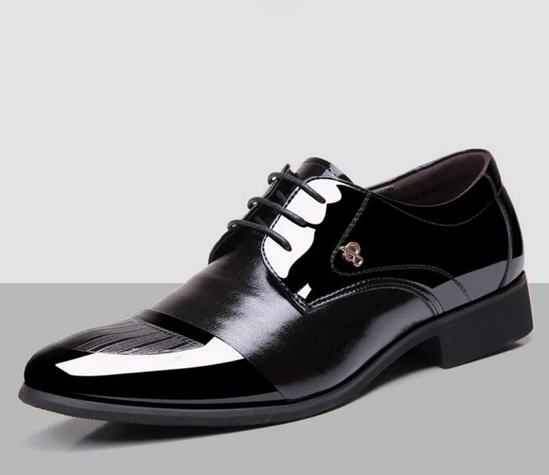 Moda Couro Genuíno Dos Homens Oxford Sapatos Lace Up Casual Homens Sapatos De Marca Homens Sapatos de Vestido de Casamento