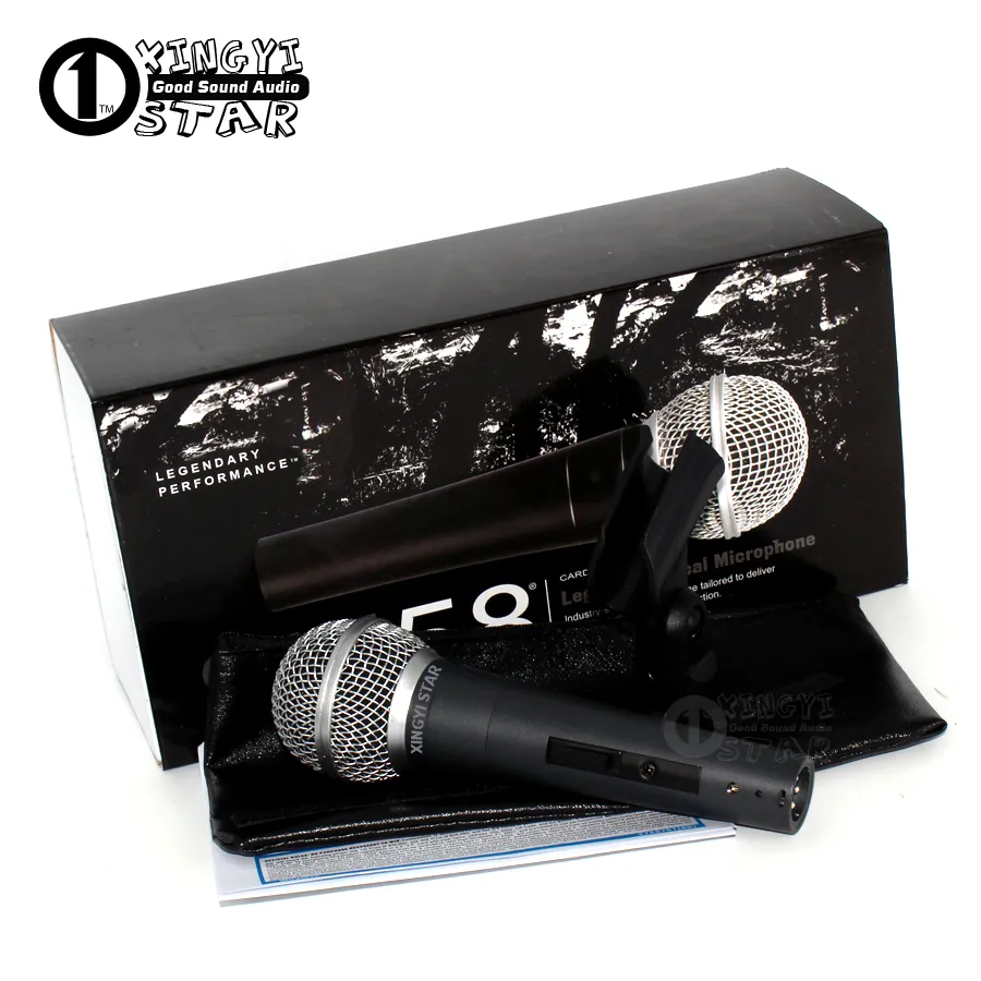 Qualidade SM 58 58LC SM58LC Interruptor de Mão Com Fio Mic PC Karaoke Mixer Cardióide Vocal Microfone Dinâmico Mover Bobina Mike Para SM58S 58 S SM58SK