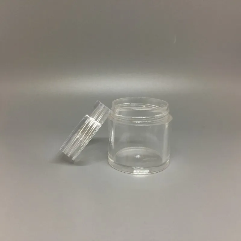 Bottiglia contenitore cosmetico riutilizzabile in barattolo di plastica trasparente da 10 ml G campione di polvere unghie trucco ombretto