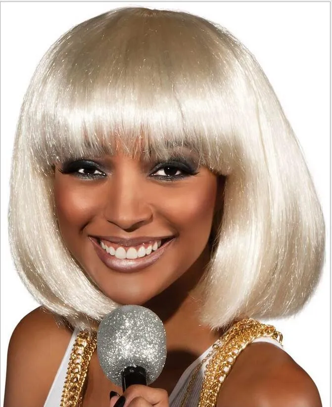 Modig Bob Style Short Party Wig Parykar 11 Färger Halloween Jul Bob Short Party Wig Kvinnor Färgglada Hår Parykar