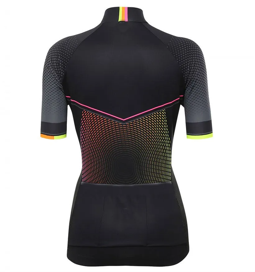 Camisa de ciclismo da equipe profissional preta feminina e shorts babadores respirável ropa ciclismo mujer mtb uniformes tenue cycliste pro 2022274w