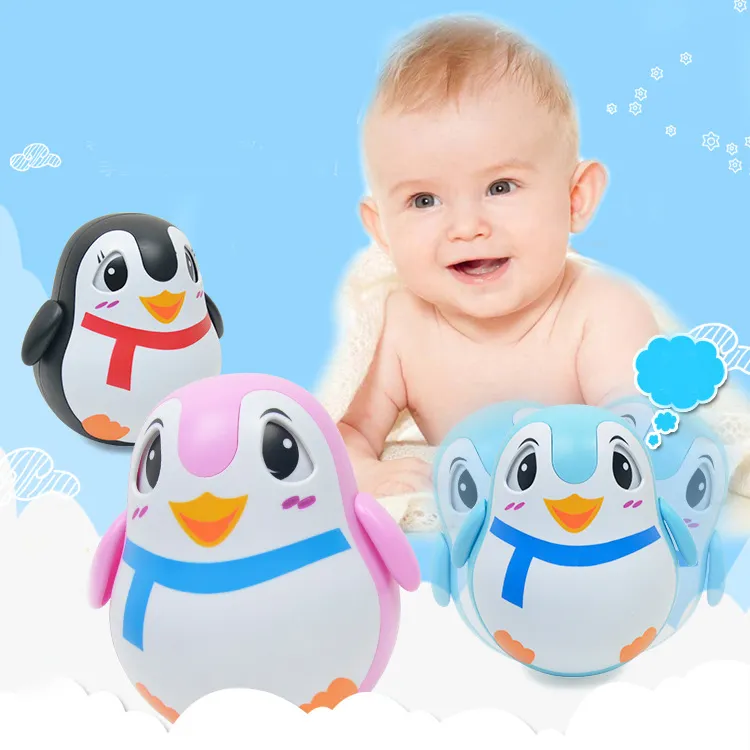 0-3 Years Baby Rattle Bell Toy Penguin Animals Tumbler Sound Gift