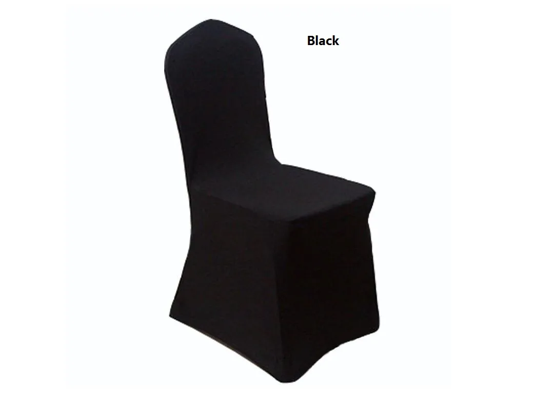 Wolesale chair cover wedding wedding pure color with thick white elastic high-end banquet chair cover WA0101