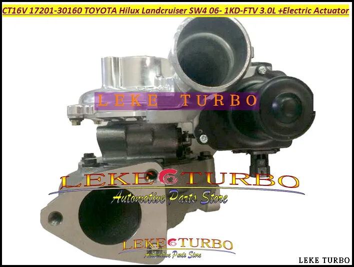 CT16V 17201-30160 17201-30100 17201-30101 Turbo For  Hilux Landcruiser SW4 VIGO3000 1KD-FTV 1KDFTV 3.0L Electric Actuator - (4)