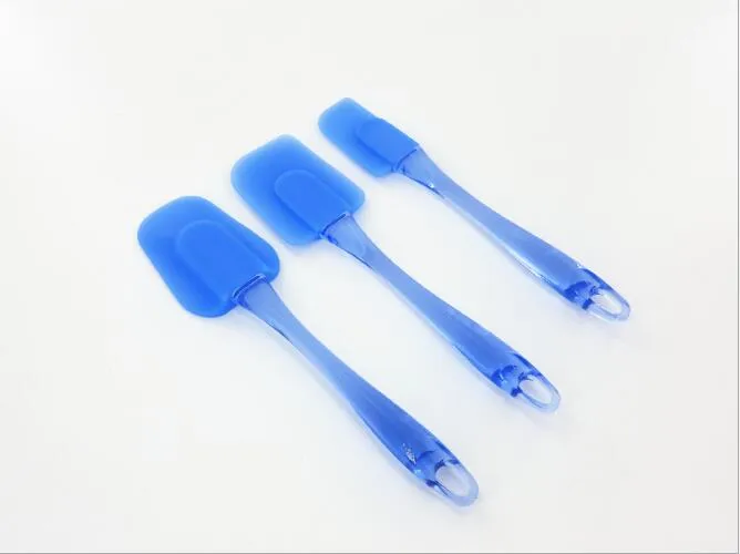 Square Pyrex Nonstick Heat Resistant Blue Scraper Set Silicone Spatula