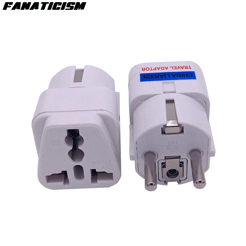 Fanatismus Top Qualität Universal UK US AU zu EU Stecker Adapter Korea Europa AC Power Elektrische Stecker Adapter 4,8 MM Pins Buchse Konverter