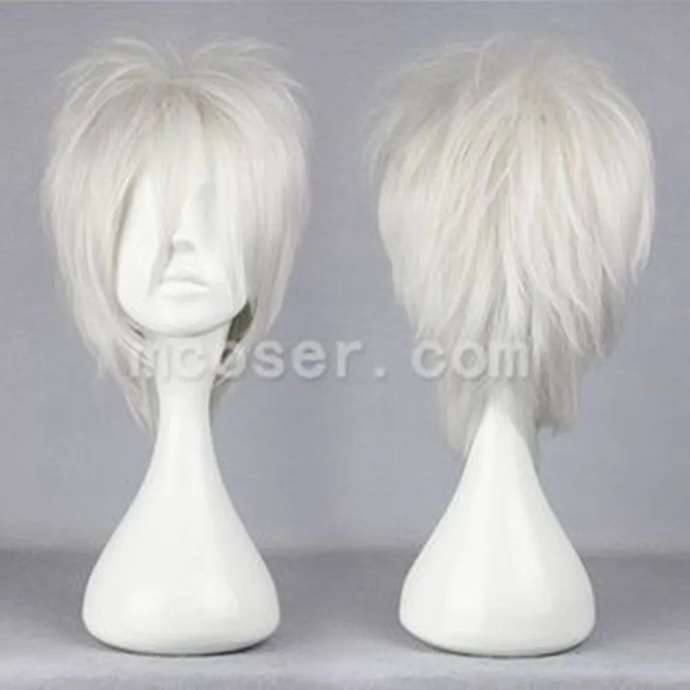 100% Brand New High Quality Fashion Picture Pełna Koronkowa Peruki16 Kolory Nowa Moda Krótki Prosto Man Wig Cosplay Party Peruki Darmowa Wysyłka