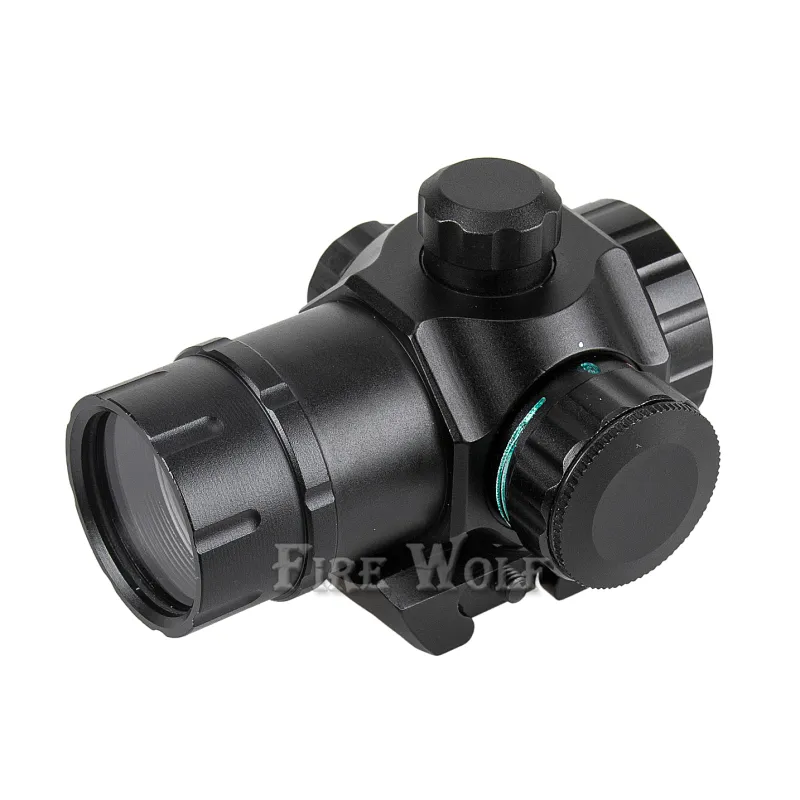 حريق الذئب التكتيكية البسيطة 1x22 أحمر أخضر نقطة مسدس البصر نطاق الادسنس riflescope الصيد نطاق ل 20 ملليمتر الحديدية