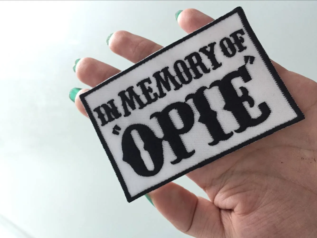 Оптовая продажа в память OPIE вышитые железные патч мотоцикл байкер значок шить на DIY аппликация вышивка аксессуар эмблема бесплатная доставка