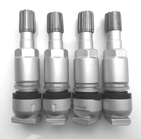 4 st aluminium TPMS -däckventiler för jeeplegeringslösa ventiler för däcktrycket Monitor System Sensor Ventil Reparation Kit2458436