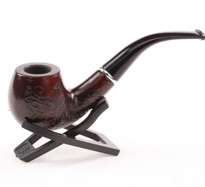 Consigliato tubo di ferro massiccio in legno caldo con pietra affilata confezione regalo nera con espositore woodpipe 705