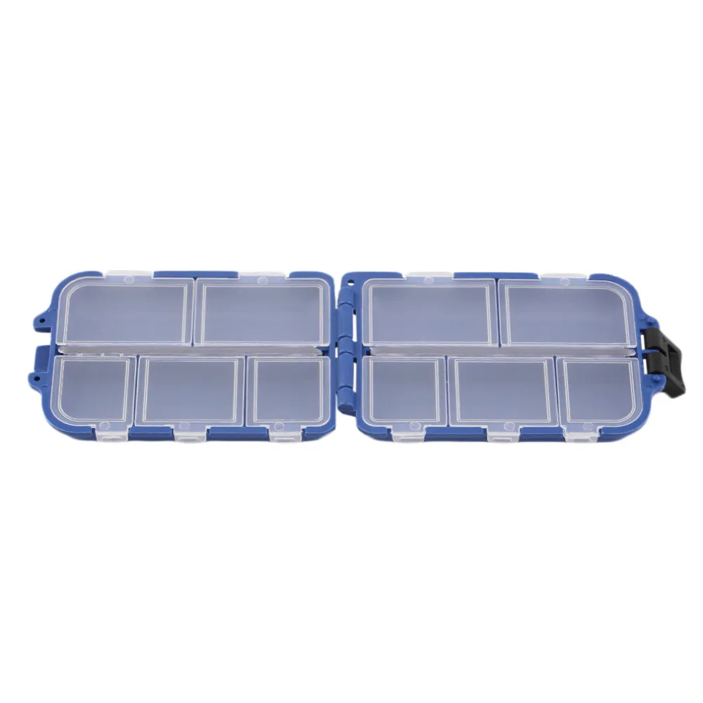 HS003 Nieuwe 10 Compartimenten Opbergdoos Vliegvissen Lokken Lepel Haak Aas Tackle Case Box Vissen Accessoires Gereedschappen Whole9773889