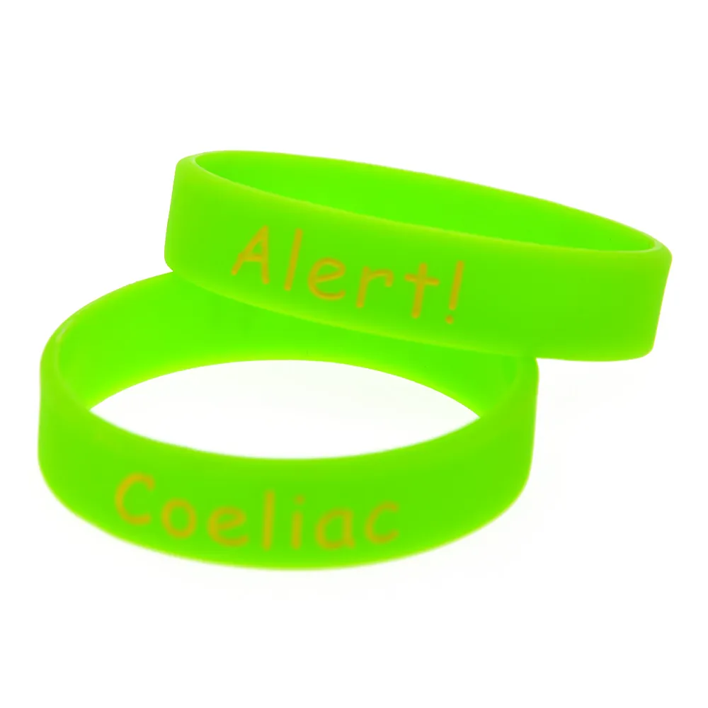 Alert Coeliac Silicone Rubber Bracelet Kids Size Great To Used In School Or Outdoor Activities