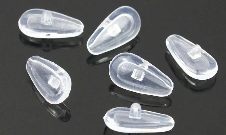 50st 15mm Highgrade frisk silikonluftkammare näsa kuddar för glasögon Antislip och SuperSoft Pad Glasses Accessories gratis