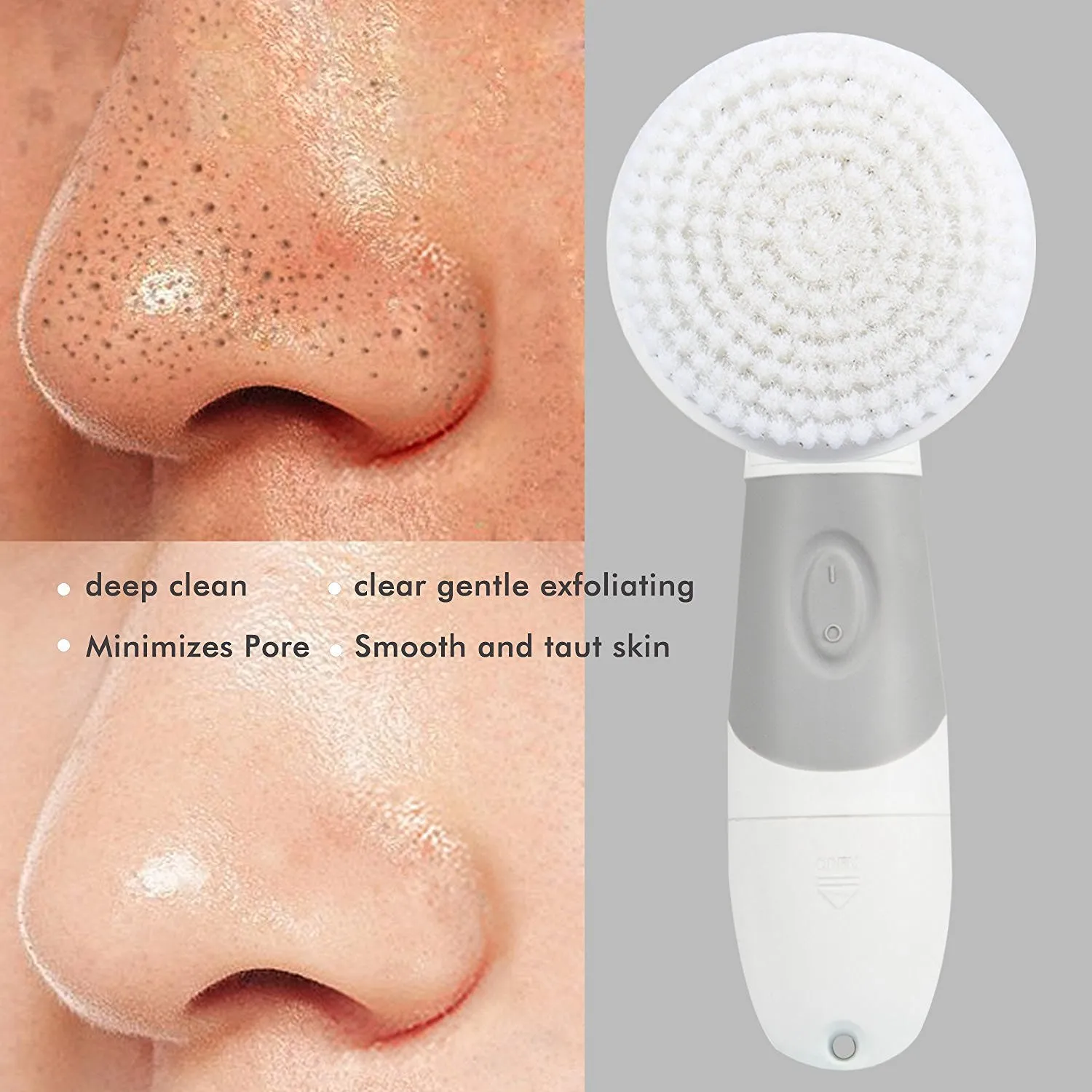 Electric Facial Brush Cleanser Massager Skrubber Ansikte Rengöring Borstar Spa Face Skin Care Device Kits med lådpaket