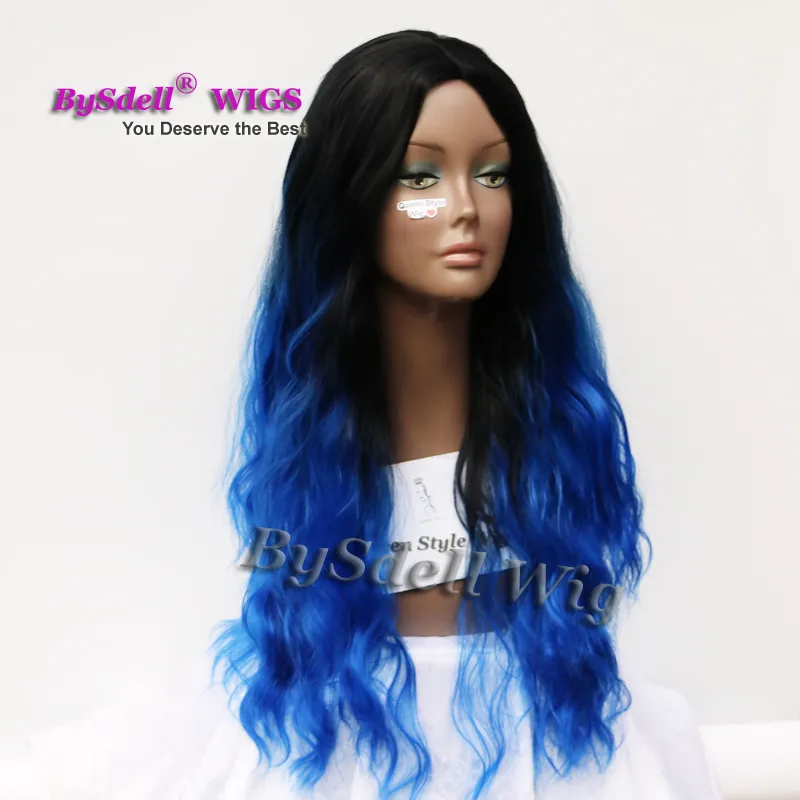 Mermaid Color Wig Ombre Blue Braided Wigs Black to Dark Blue Lace Front  Wigs and Light Blue Micro Braid Synthetic Wigs with Baby Hair Braided Wigs  for