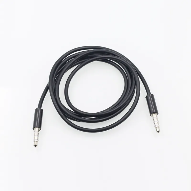 3.5mm Jack AUX Auxiliary Cord Male to Male Stereo Audio Cable for PC for Bluetooth Speaker Phone Laptop DVD MP3 Car Black and white