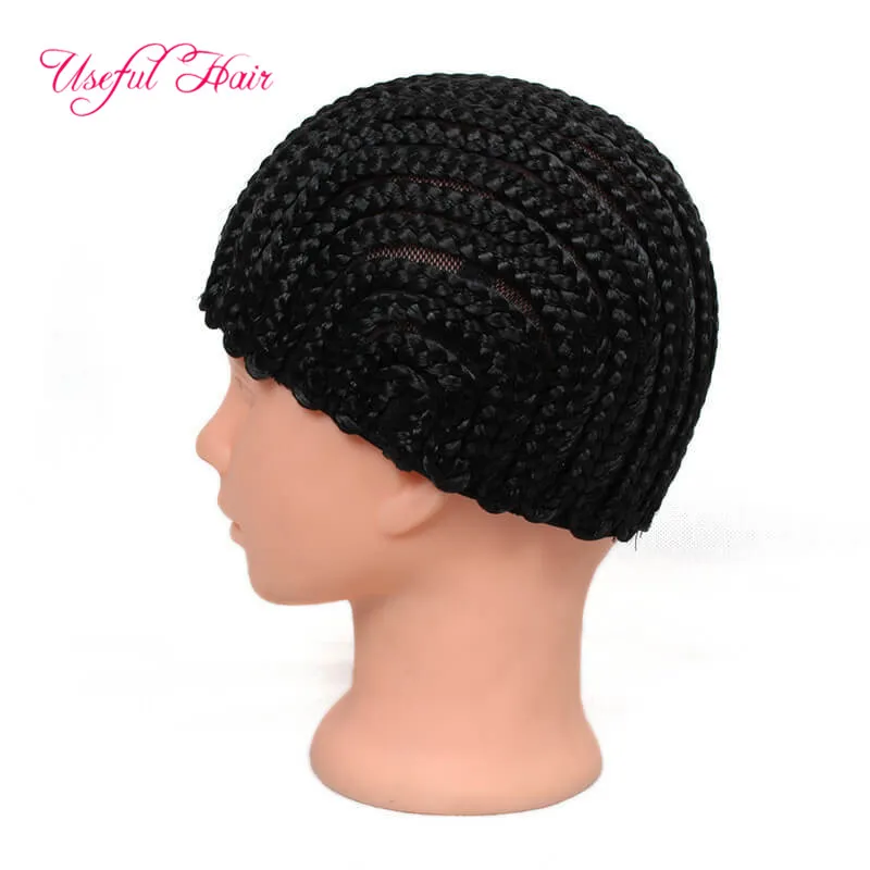 making wig braided cap 70g Crochet Braids Hair Wig Cap Crochet Wig Caps Easy Sew In Cornrows Cap Elastic Crochet braids hair exten1375591