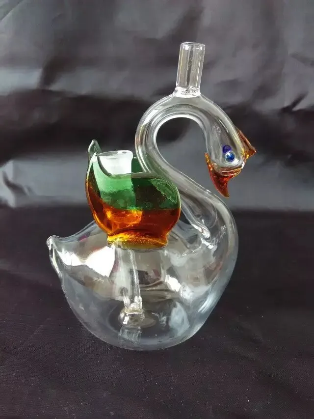 New swan glass bongs of water pipe smoke hookah portable glass bongs smoking accessories 