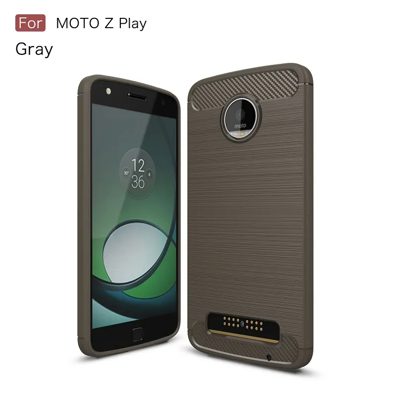 CUSTODIA CELLULARE MOTO Z PLAY MORBIDA TPU ARMATURA IN FIBRA DI CARBONIO CUSTODIA SOTTILE E ROBUSTA MOTO Z COVER ACCENT TEXTURE