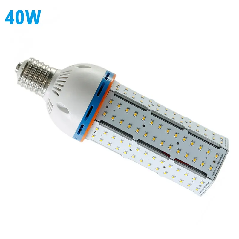 Super brilhante lâmpada LED de milho E40W 80W 100W 120W LED Luz de milho 360 Ângulo SMD2835 LED Lâmpada Iluminação AC 100-300V