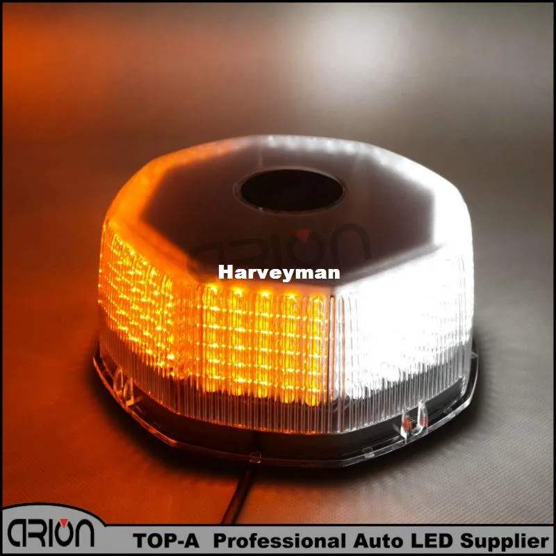 Amber / White 240 LED samochodowe magnesy samochodowe Strobe Lampa Lampa ostrzegawcza Beacon Emergency Flashing Light Lampa 12 V Baza magnetyczna