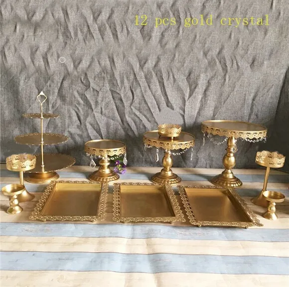 / white, gold cake stand wedding cupcake stand set, crystal candy bar decoration cake tools bakeware set