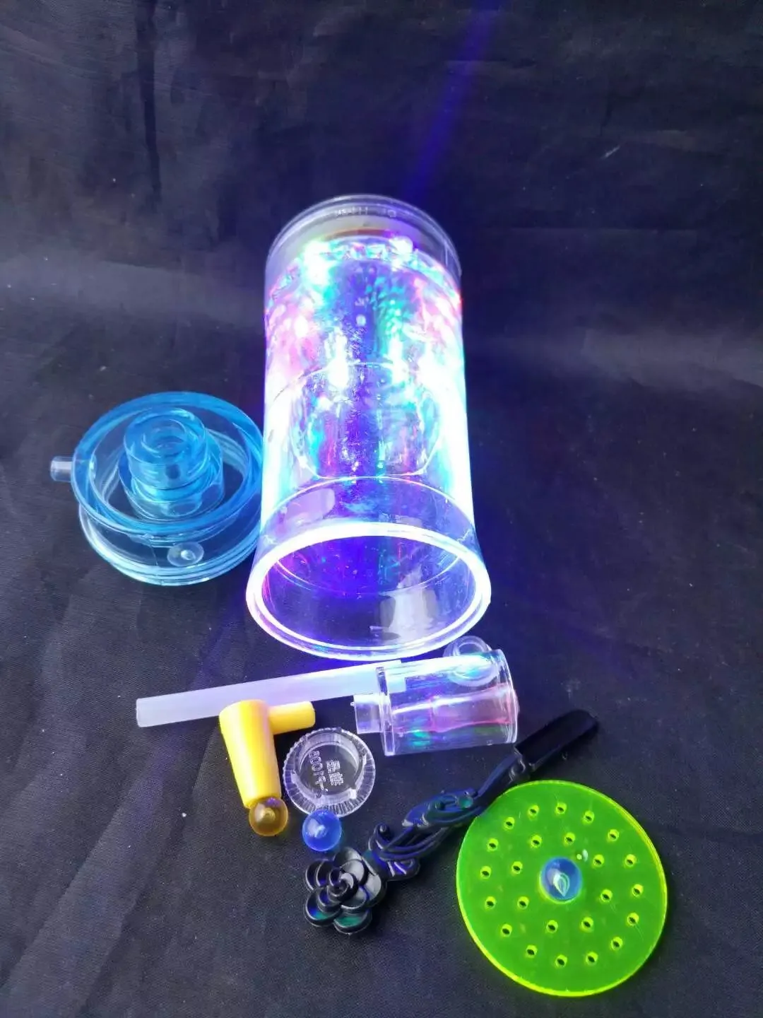 Latarnie akrylowe nie zawierają elektronów, rury wodne szklane bongi Hooakahs Dwie funkcje dla platform olejowych szklanych bongs