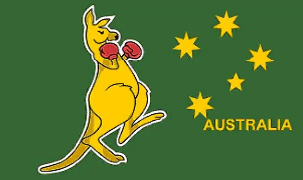 Drapeau australien de kangourou de boxe 3ft x 5ft Polyester Banner Flying 150 * 90cm Drapeau personnalisé extérieur