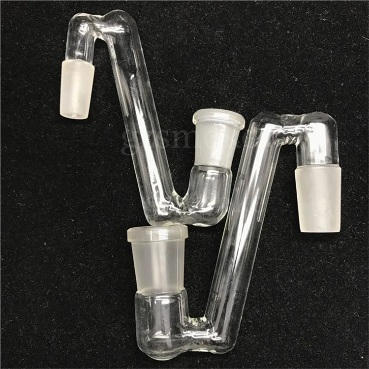 Glas Bong Vattenrör Drop Down Adapter Bongs Glasrör Två Funktion Man till Kvinna 14mm 19mm Adaptrar Rökning Acccessories Hookahs