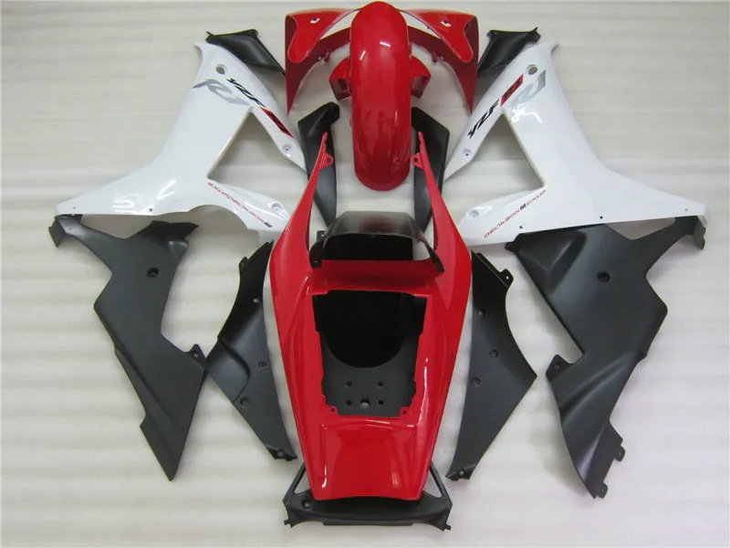 Injektionsgjutning 100% passform för Yamaha YZF R1 2002 2003 Röd vit Svart Svart Fairings Set YZF R1 02 03 OT40