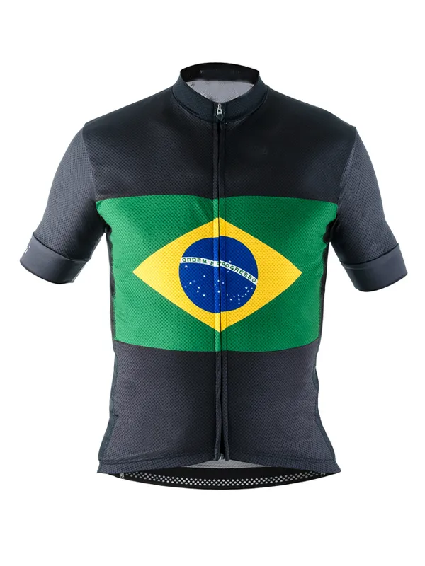 Brasilien Team Mens Cycling Jersey Short Sleeve Ropa Ciclismo Clothing Mtb Bike Clothing Cykelkläder 2024 Cykling Uniform 2xs-6xl L21