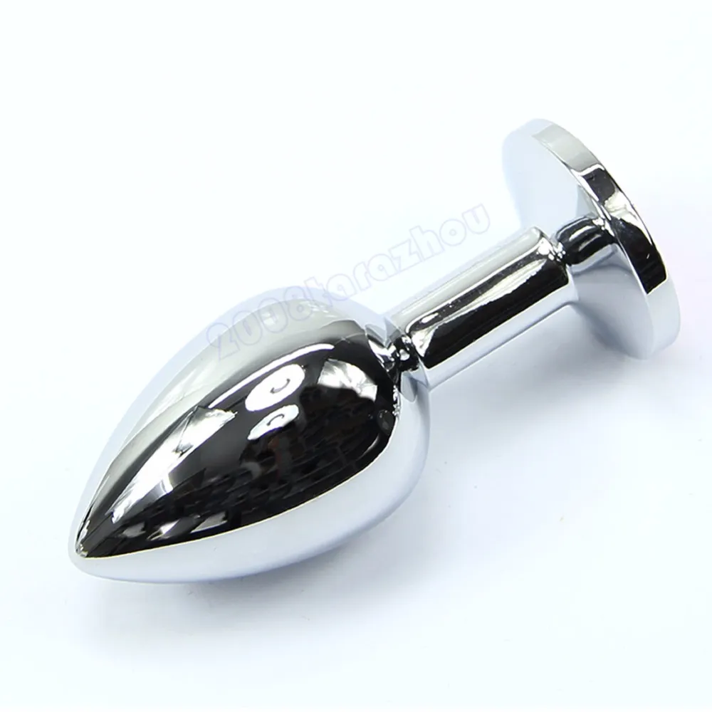 Metal Chromed Butt Plug Anal Insert with Jeweled Stopper for Male Use from  Dhgate Anal Toys - price 12.06