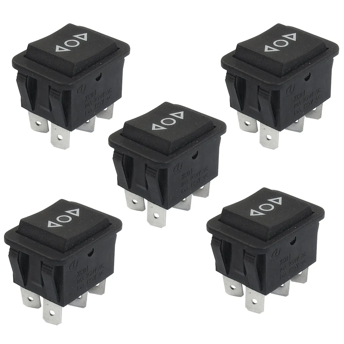 5x 6 PIN DPDT Czarny przycisk ON / OFF / ON Rocker Switch AC 250V / 10A 125V / 15A B00403