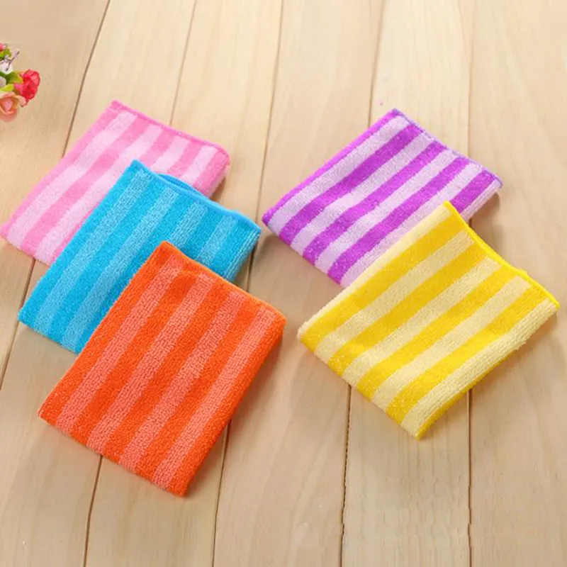 High Efficient Anti-grease Color Dish Cloth Fiber Washing Towel Magic Kitchen Cleaning Wiping Rags Wholesale