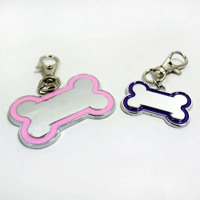 Fashion Dog Bone Shape Name ID Tags Metal Identity Phone Number Pet Tag ZA5332