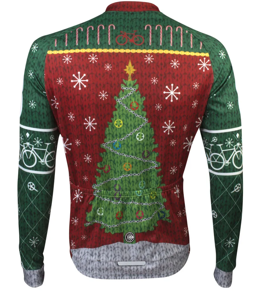 2024 Ugly Christmas Winter Cycling Jersey Thermal Fleece Bike Clothing MTB Jersey Long Ropa Ciclismo Invierno Hombre Maillot