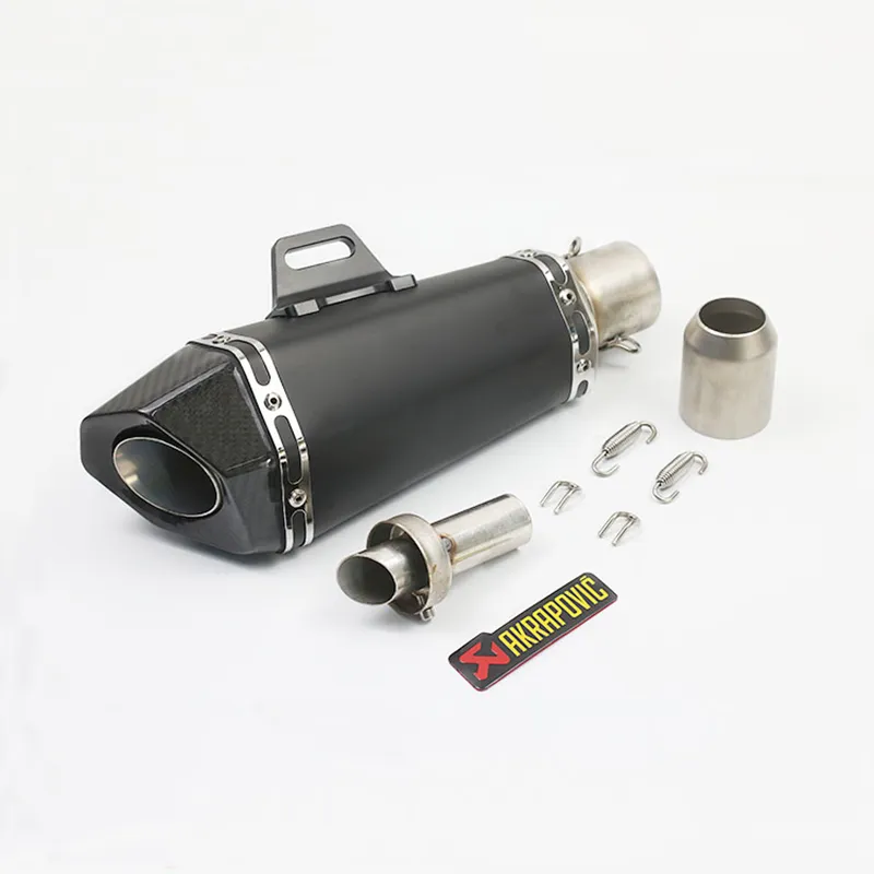 Universal 36-51mm Modifierad Akrapovic Motorcykel Avgasrördämpare för Yamaha FJR1300 BWS 125 FZ07 09 FZ1 FZ8 FZ6R MT09 MT07