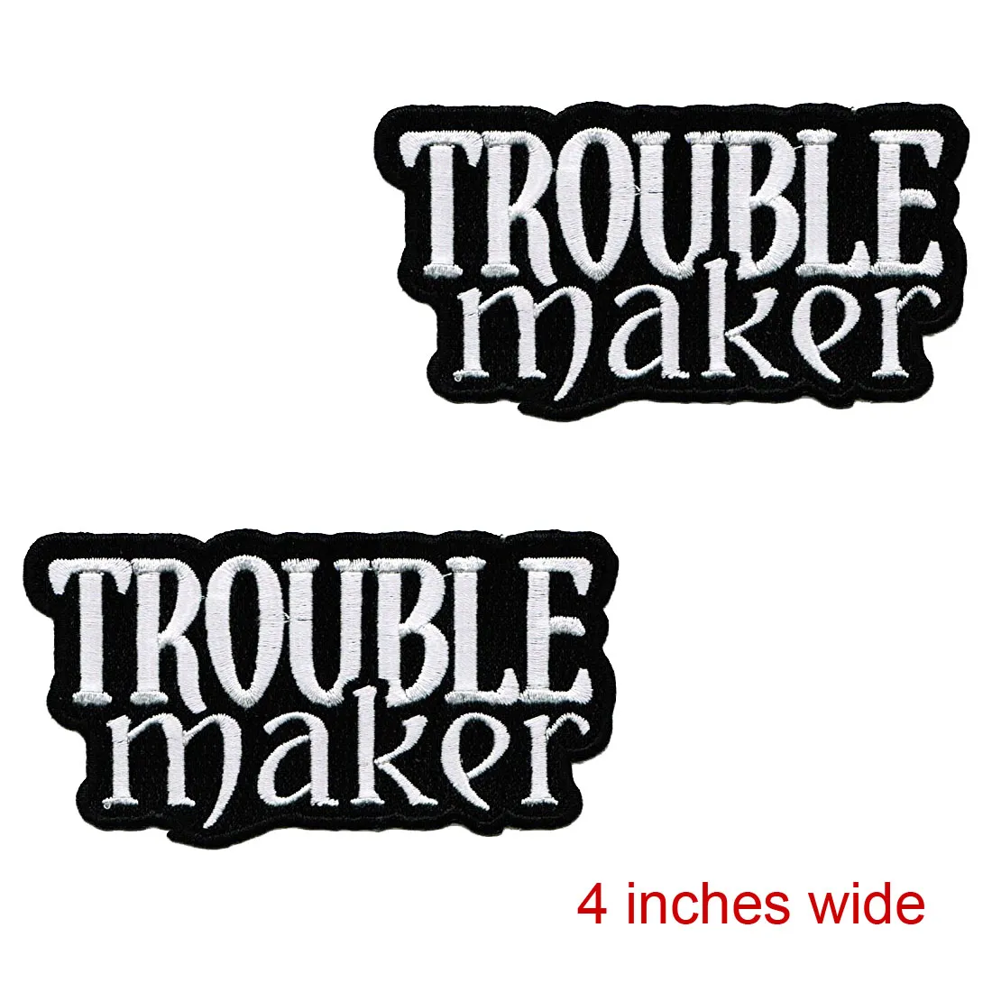 Aangepast de goedkope lage prijs met problemen maker patch geborduurde rebellen ijzer-on gevaarlijke logo gratis verzending