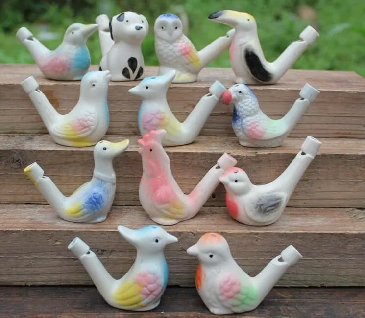 new arrival water bird whistle clay bird ceramic Glazed bird whistle-peacock Birds 