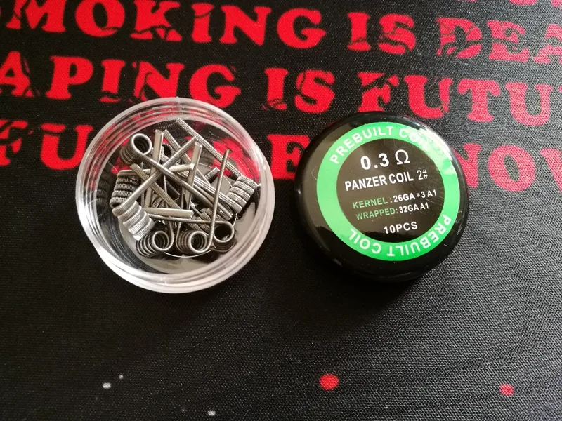 10 types Double Tiger Juggernaut Ctaircase prebuilt coil wire Panzer 1 2 3 4 # Staggered Taijin Fused premade wrap wires for rda