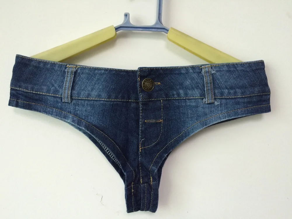 Shorts De Espólio De Jeans De Cintura Alta: Botão Duplo