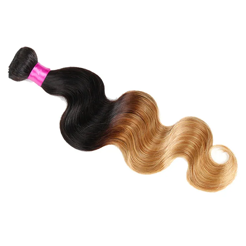 Bundles de cheveux vierges brésiliens cheveux de vague de corps tisse 1B/27 1B/4/27 1B/99j 1B/30 1B/Extensions de cheveux Ombre humaine rouge